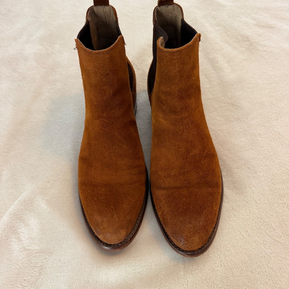 Tecovas The Chance Honey Suede Chelsea Boots Mens 10 D Round Toe Western Boot